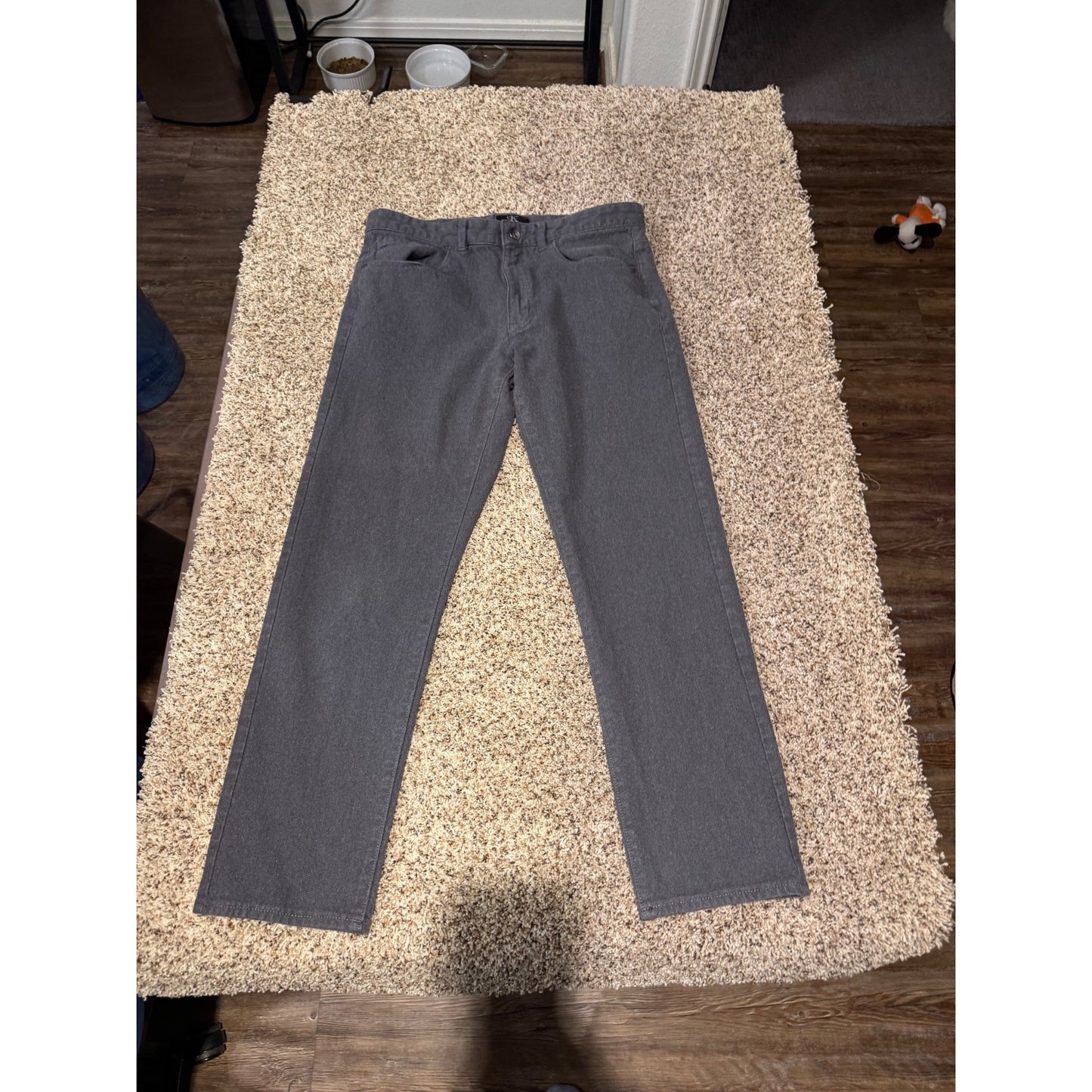 Calvin Klein Jeans Gray Slim Fit Pants Men's 32x30 Casual Work Business