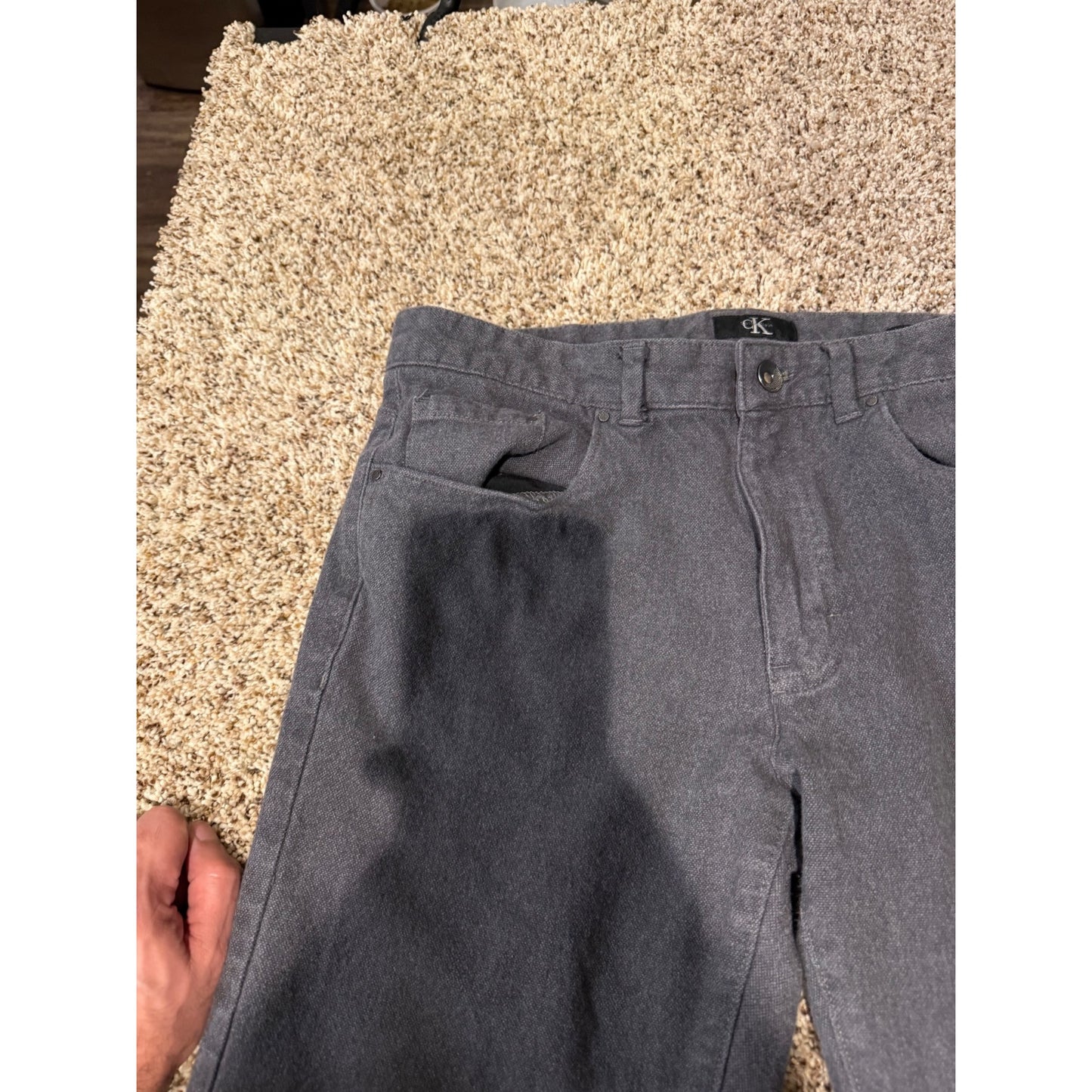 Calvin Klein Jeans Gray Slim Fit Pants Men's 32x30 Casual Work Business