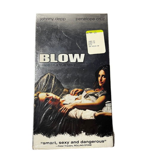 New Line Cinema Blow VHS Cassette Tape Johnny Depp 2001 Y2K 90s Movie Collectible