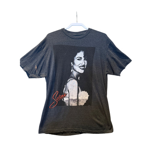 Official Selena Merchandise Gray Graphic Print Short Sleeve T-shirt Size XL
