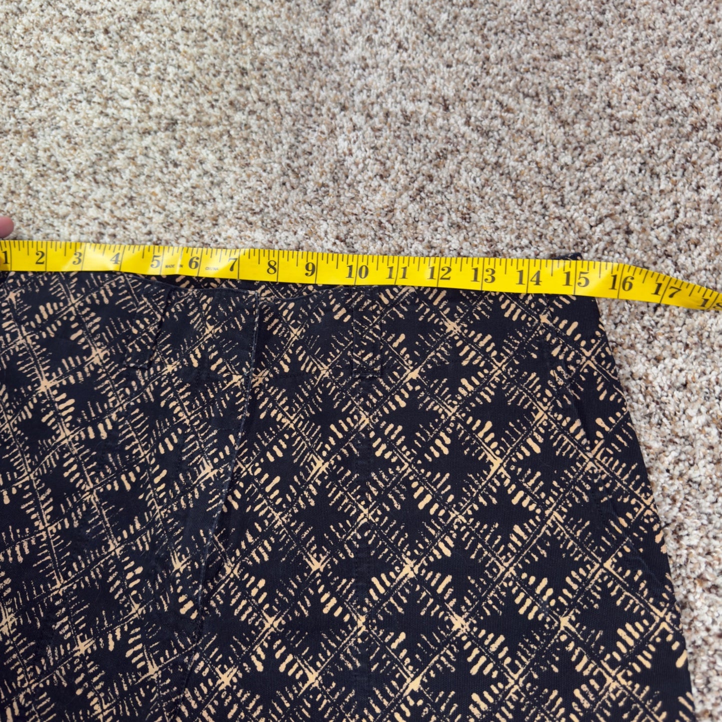 Lauren Ralph Lauren Women’s 8 Black Beige Tribal Print Crop Pants