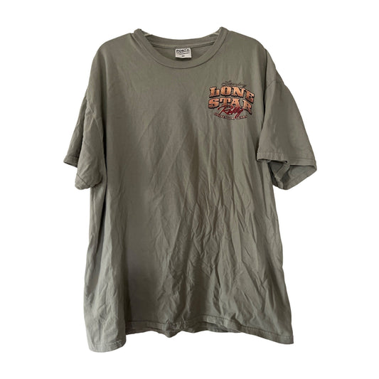 Port & Company Galveston Lone Star Rally 2016 Short Sleeve Tee Olive Mens Size XL