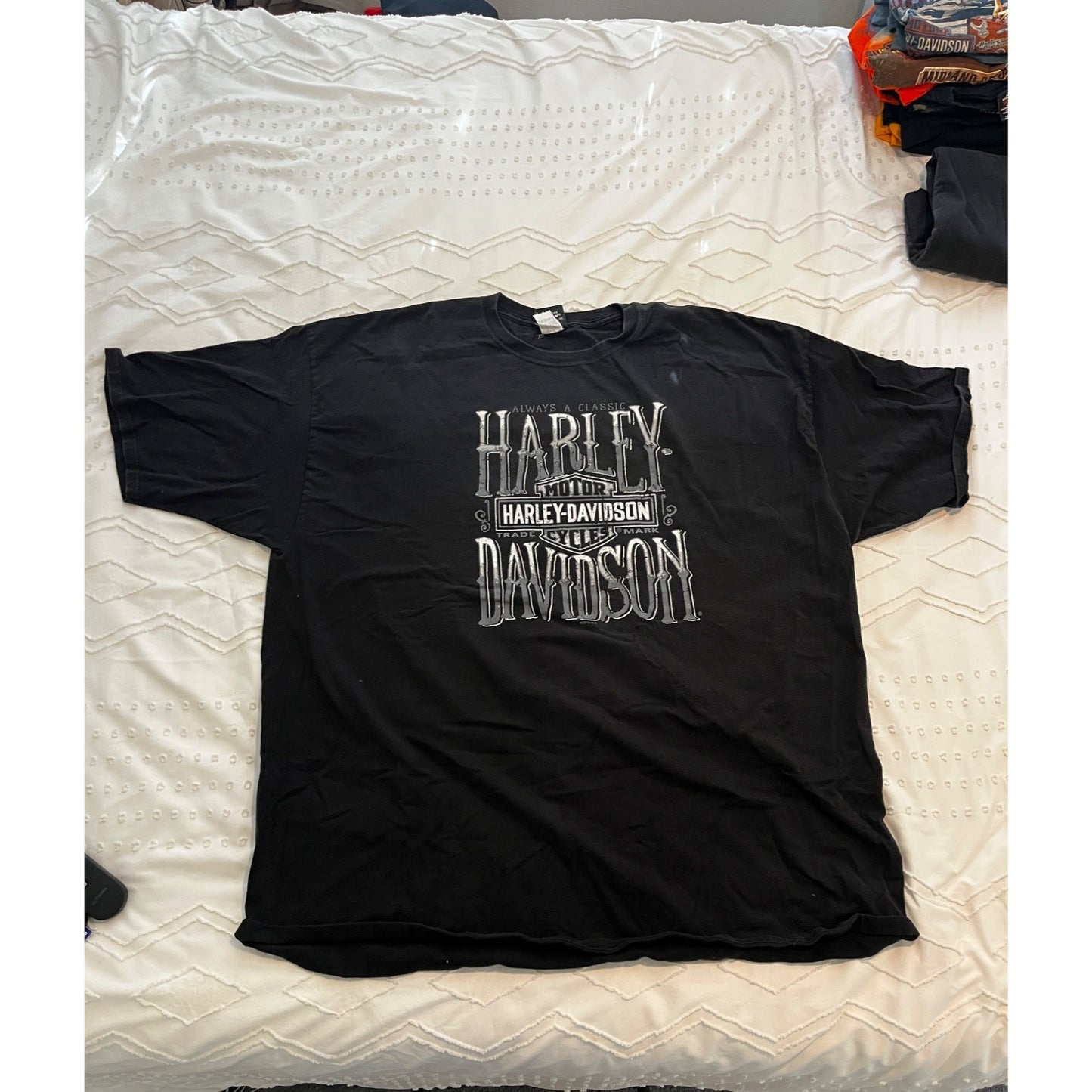 Harley Davidson Motorcycle 2015 West Virgina Black Short Sleeve T-shirt Size 4XL
