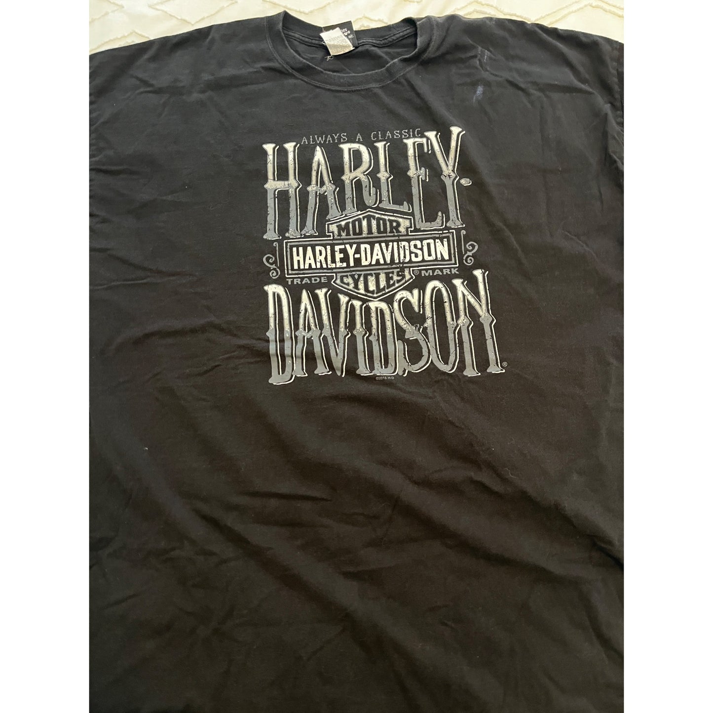 Harley Davidson Motorcycle 2015 West Virgina Black Short Sleeve T-shirt Size 4XL