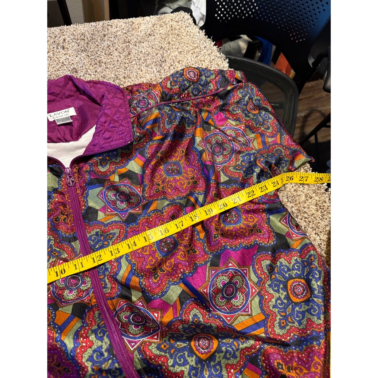 Vintage Lavon Tracksuit Women's XL Paisley Windbreaker Jacket Nylon 80s 90s Set