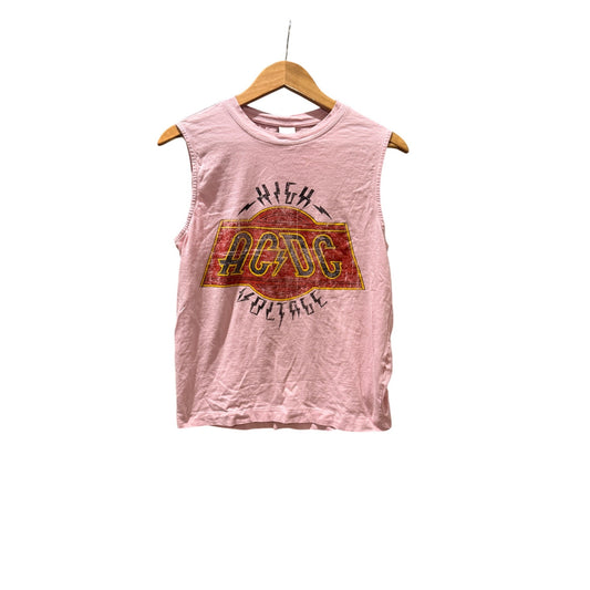 AC/DC Women’s Pink Tank Singlet Sleeveless Rock Band Shirt Size 10