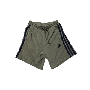 Adidas Essentials 3-Stripes French Terry Shorts Men's S Olive Green Athletic
