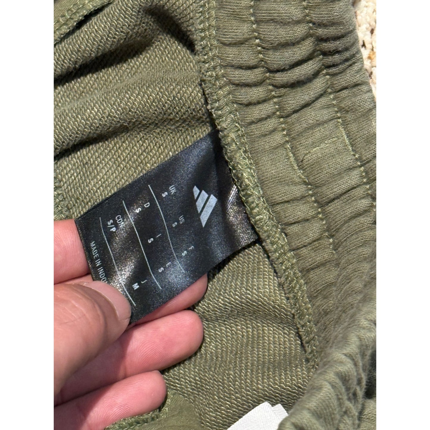 Adidas Essentials 3-Stripes French Terry Shorts Men's S Olive Green Athletic