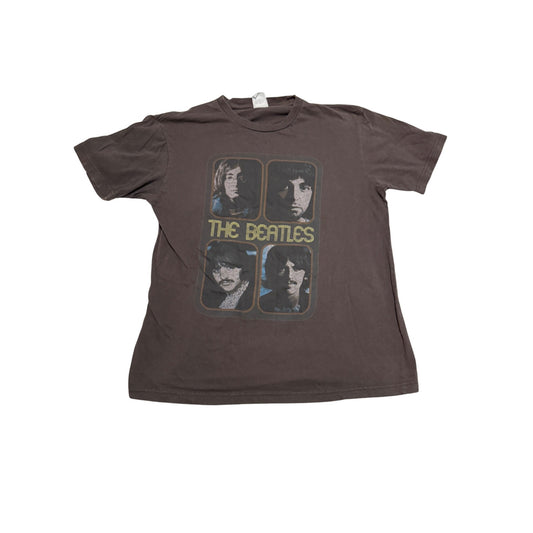 The Beatles Gray Band Graphic Short Sleeve T-Shirt Men’s Size L Vintage Rock Tee