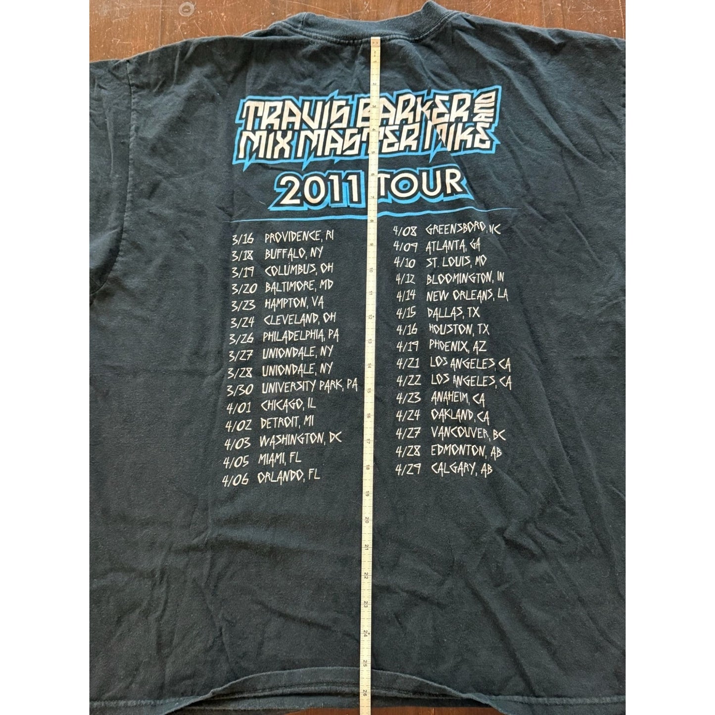 Travis Barker Mix Master Mike Tour T-Shirt XL Black Blink-182 Beastie Boys