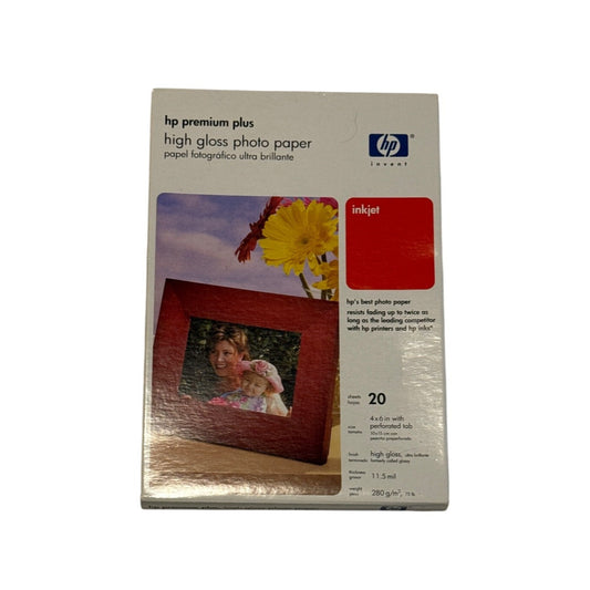 HP Premium Plus 4x6 Glossy Inkjet Photo Paper – 20 Sheets