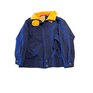 Vintage London Fog Winning Edge Jacket Women's L Reg Insulated Navy Yellow 90s