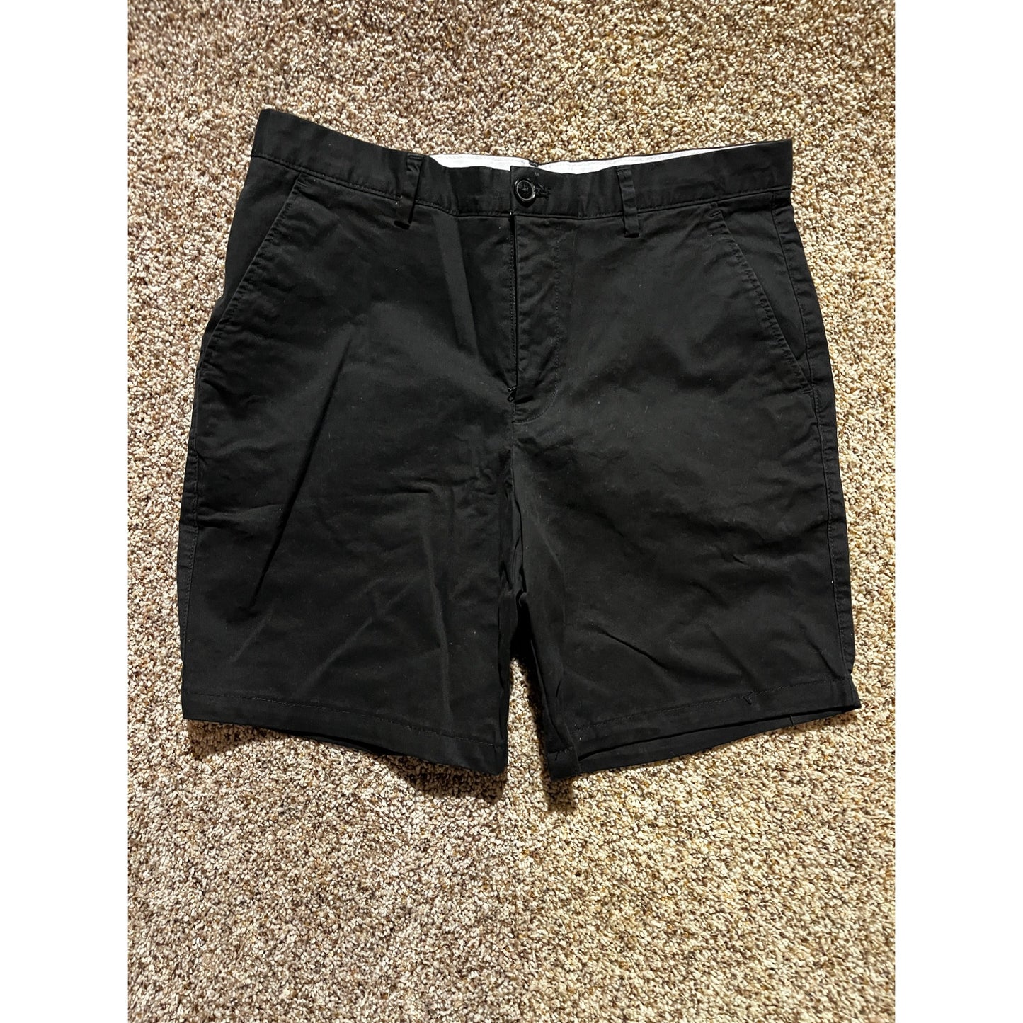 Calvin Klein Womens Black Chino Bermuda Shorts Size 31
