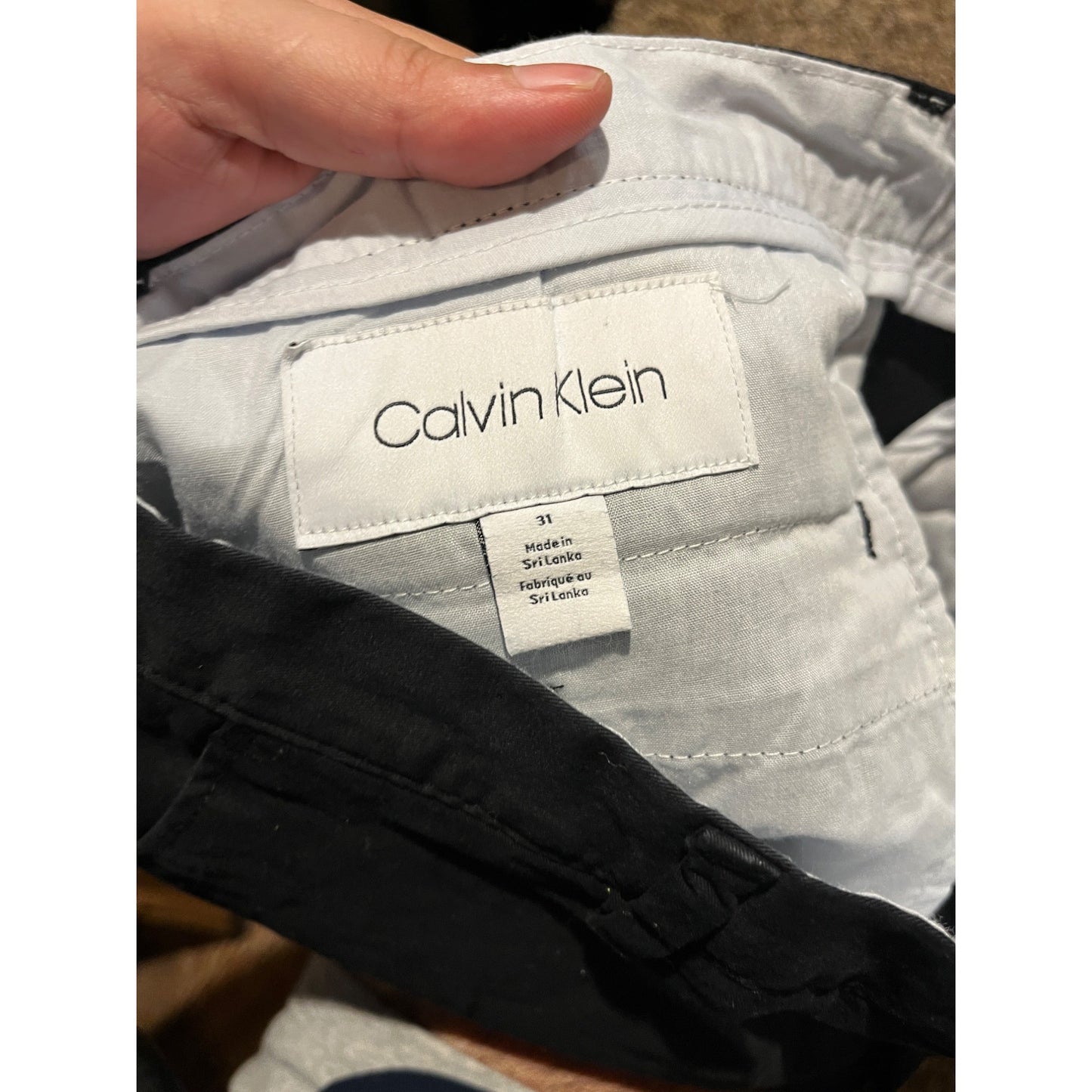 Calvin Klein Womens Black Chino Bermuda Shorts Size 31