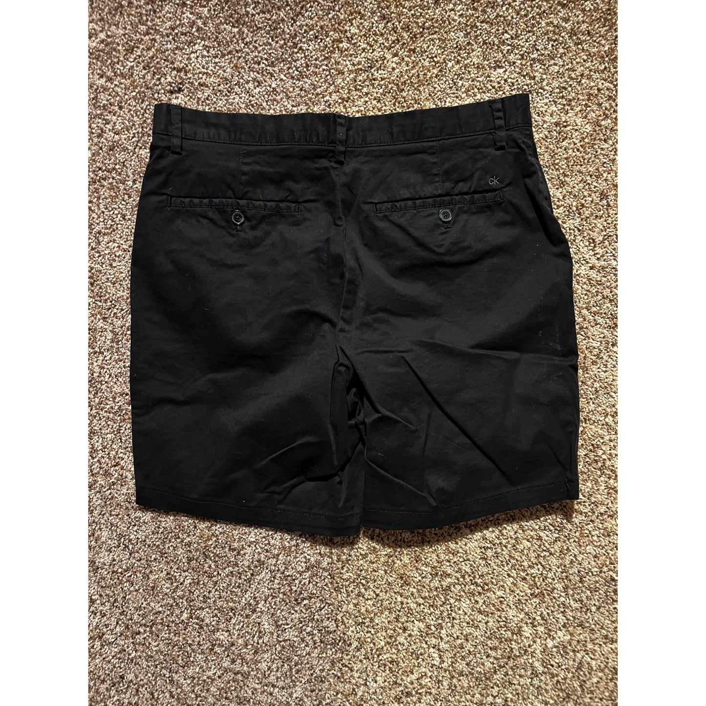 Calvin Klein Womens Black Chino Bermuda Shorts Size 31