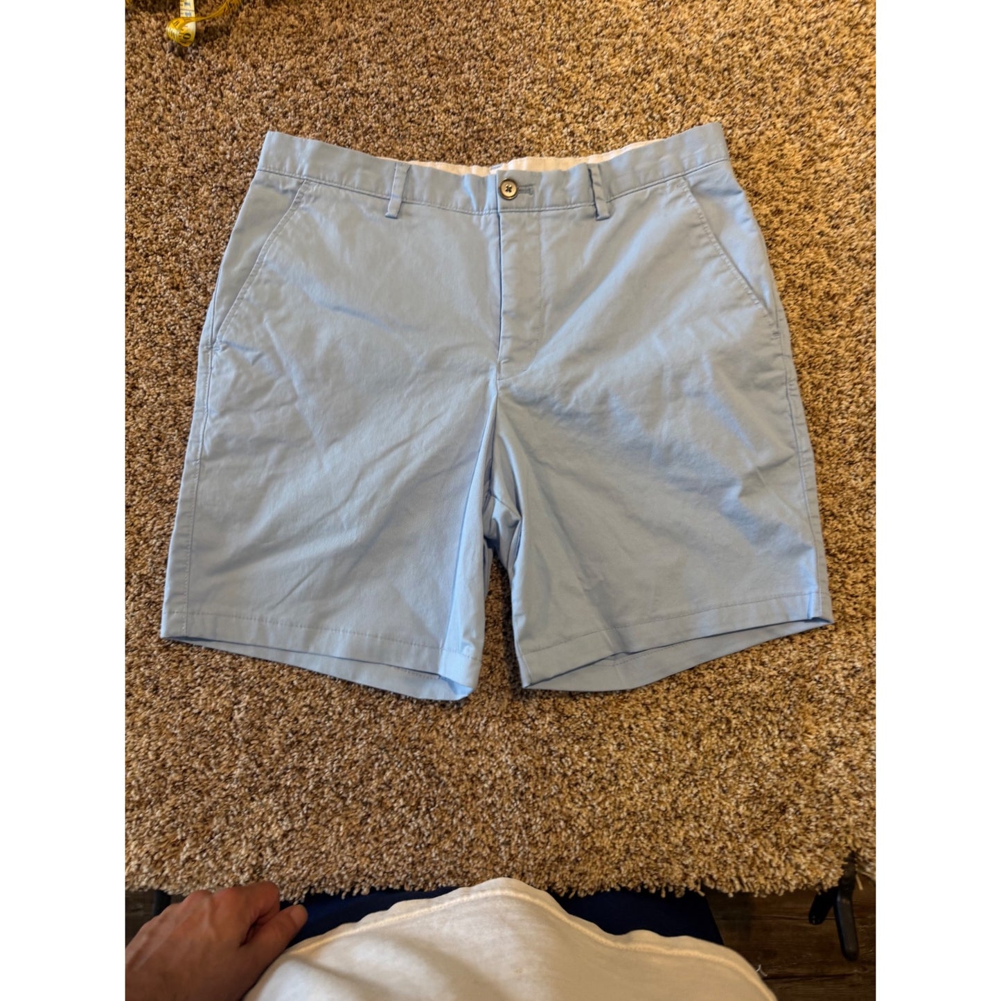 Calvin Klein Men's Shorts Size 31 Light Blue Cotton Chino Flat Front