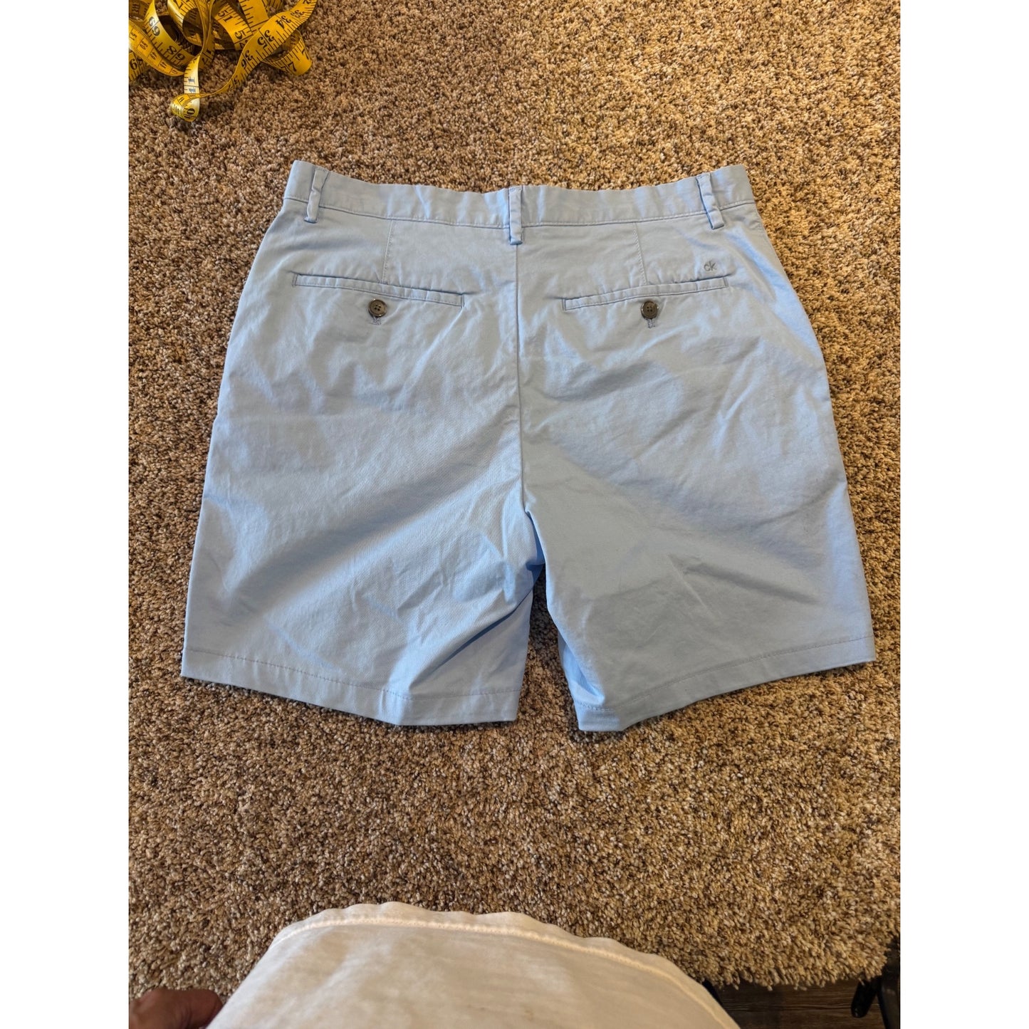 Calvin Klein Men's Shorts Size 31 Light Blue Cotton Chino Flat Front