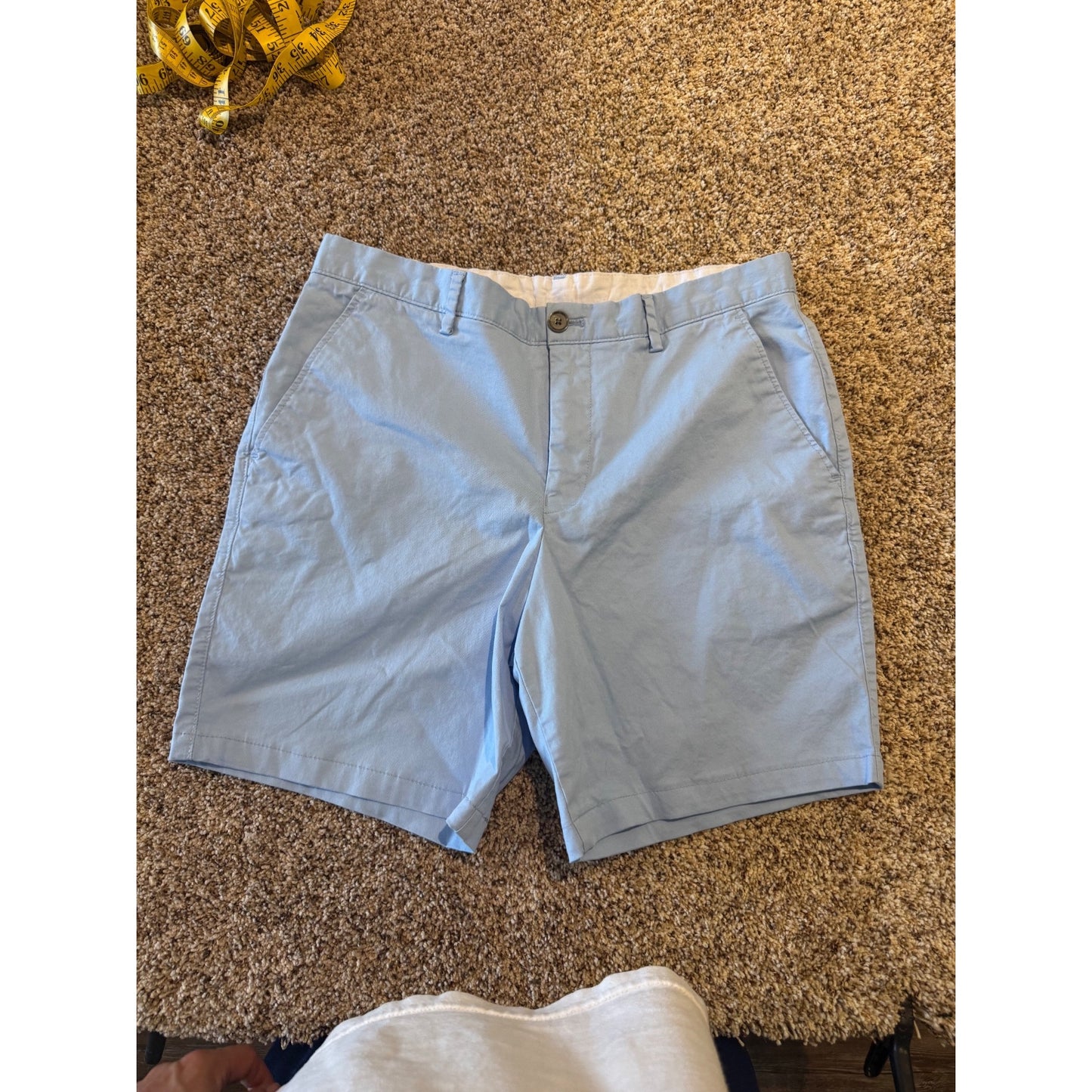Calvin Klein Men's Shorts Size 31 Light Blue Cotton Chino Flat Front