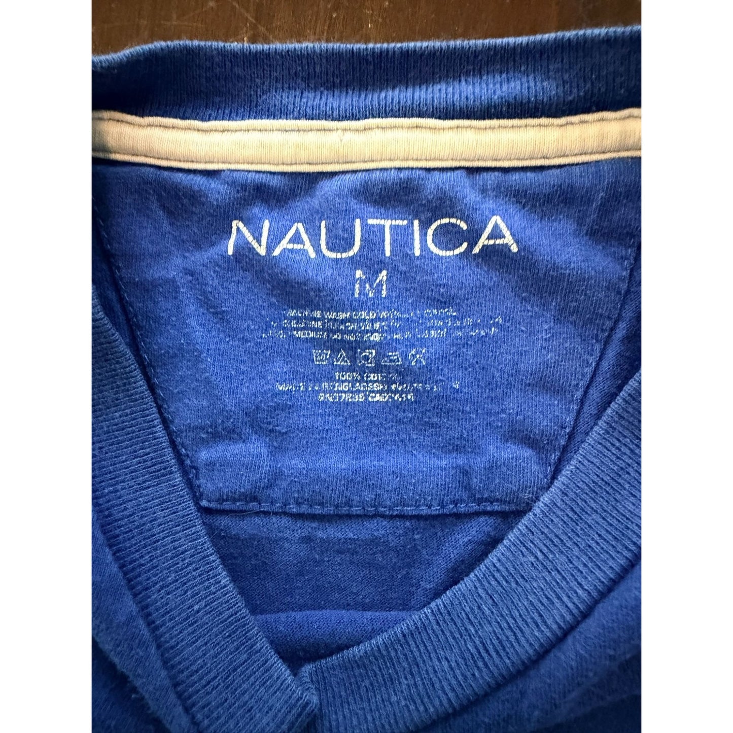 Nautica T-Shirt Men's M Navy Blue Sailing Photo Graphic Est 1983 Nautical