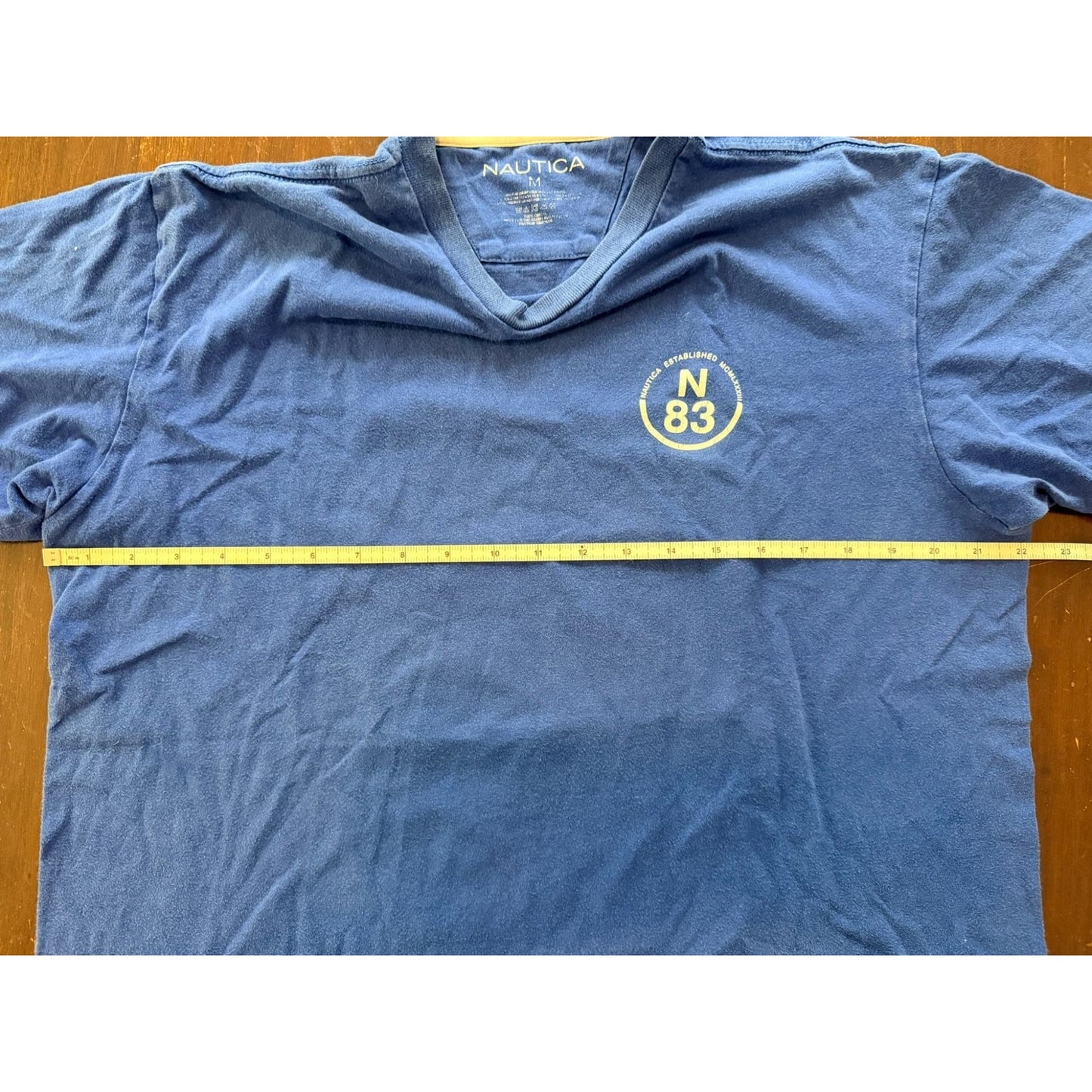 Nautica T-Shirt Men's M Navy Blue Sailing Photo Graphic Est 1983 Nautical