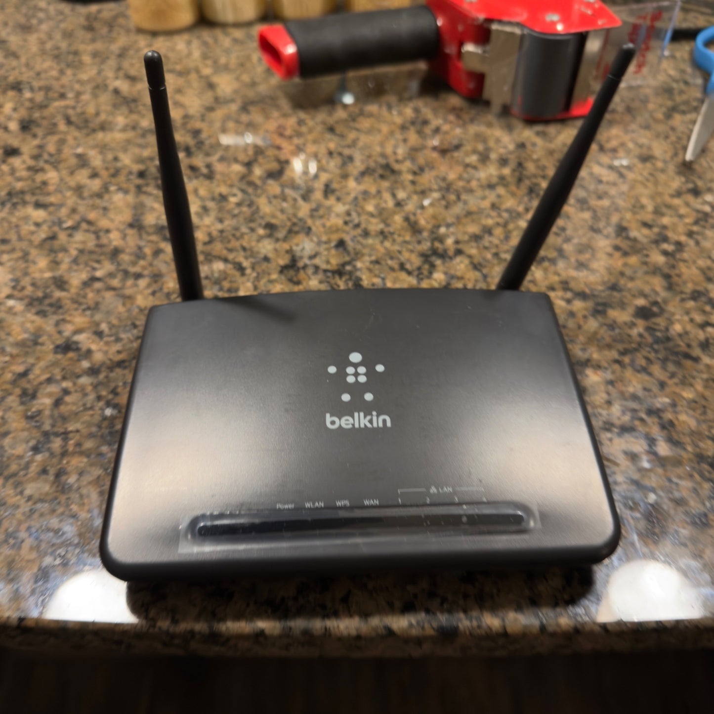 Belkin N300 Wi-Fi N Router F9K1007 Red Black Wireless Router