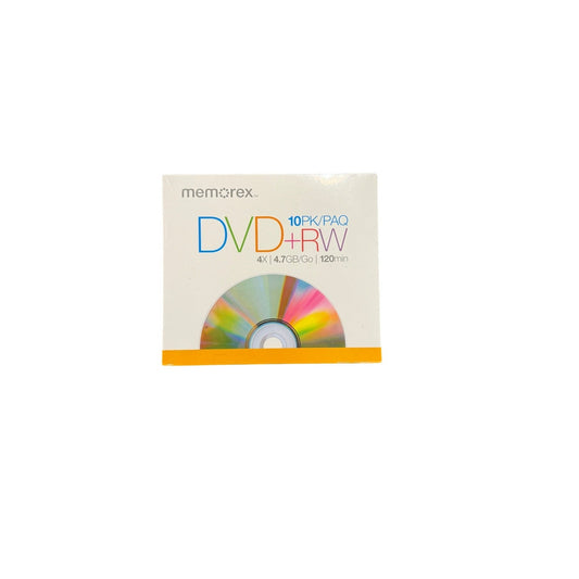 Memorex 5512 DVD-RW 4.7GB Slim 4X Discs, 10 Pack
