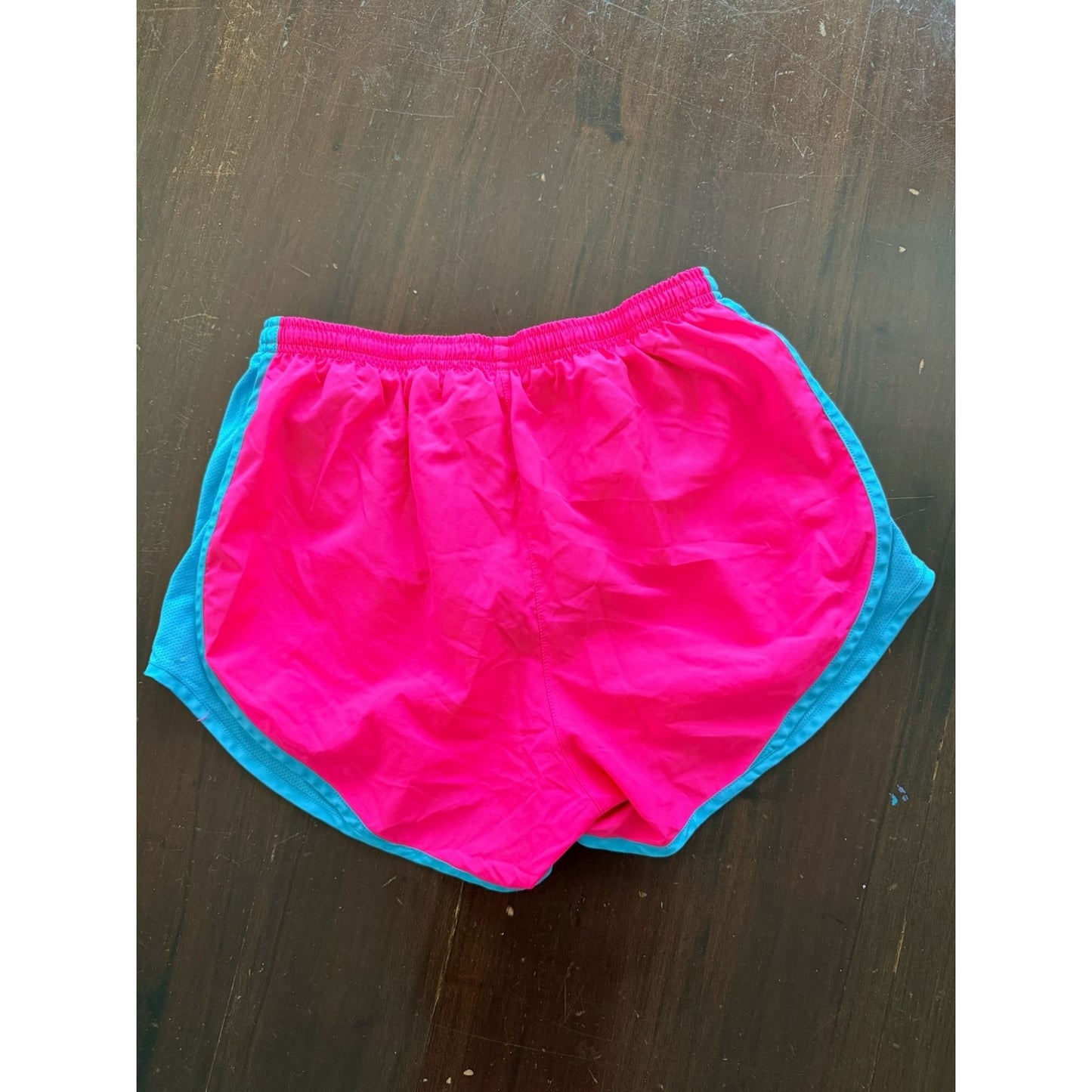 Nike Dri-FIT Tempo Running Shorts Women's M Hot Pink Blue Mesh Lined Athletic