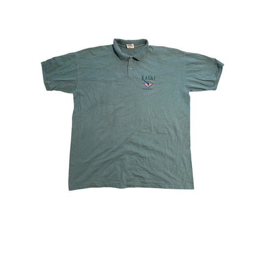 Vintage 90s Kaui Hawaii Short Sleeve Polo Shirt Size XL