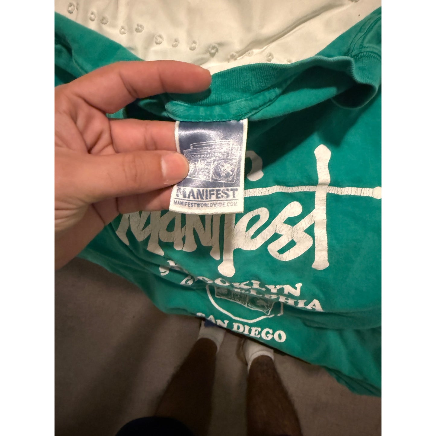 Manifest Mens Green Short Sleeve T-shirt Size 2XG