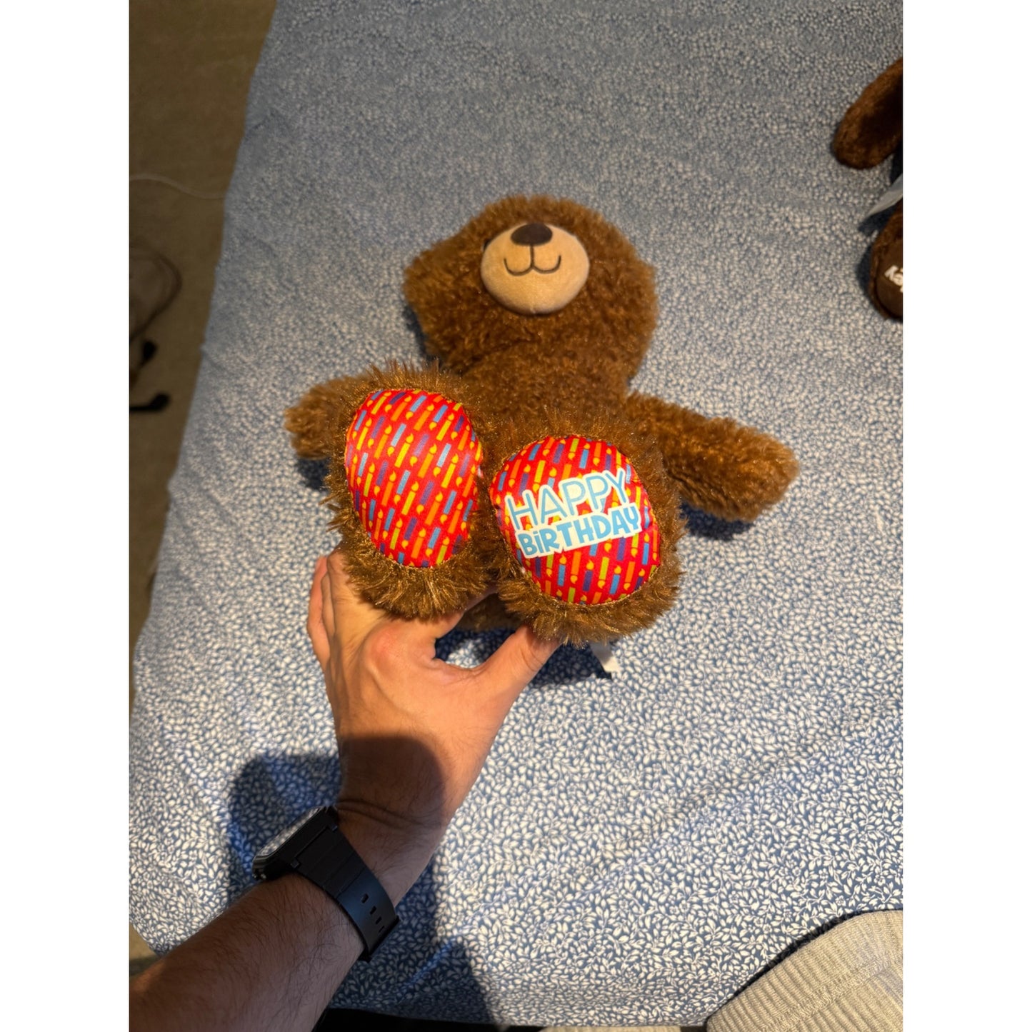 Build-A-Bear Workshop Happy Birthday Plush Brown Teddy Bear Stuffed Animal Toy