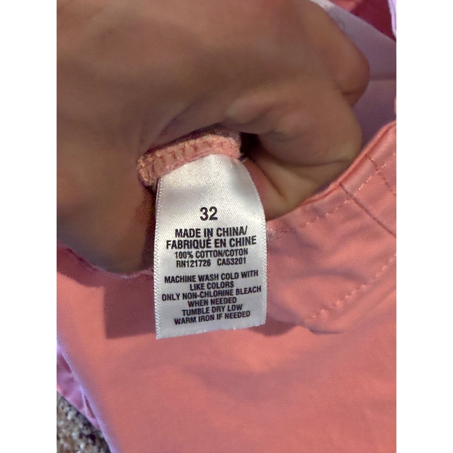 Aeropostale Men's Chino Shorts Size 32 Coral Pink Salmon Flat Front Cotton