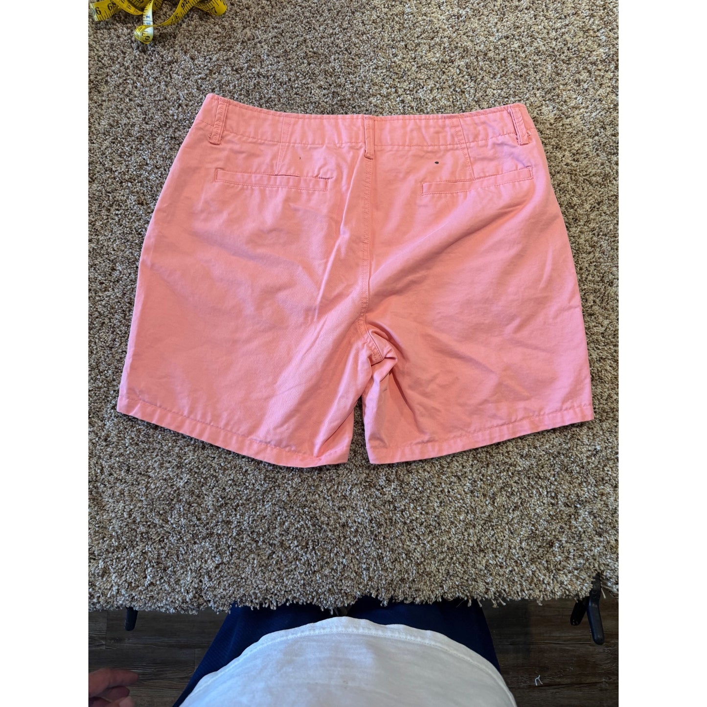 Aeropostale Men's Chino Shorts Size 32 Coral Pink Salmon Flat Front Cotton