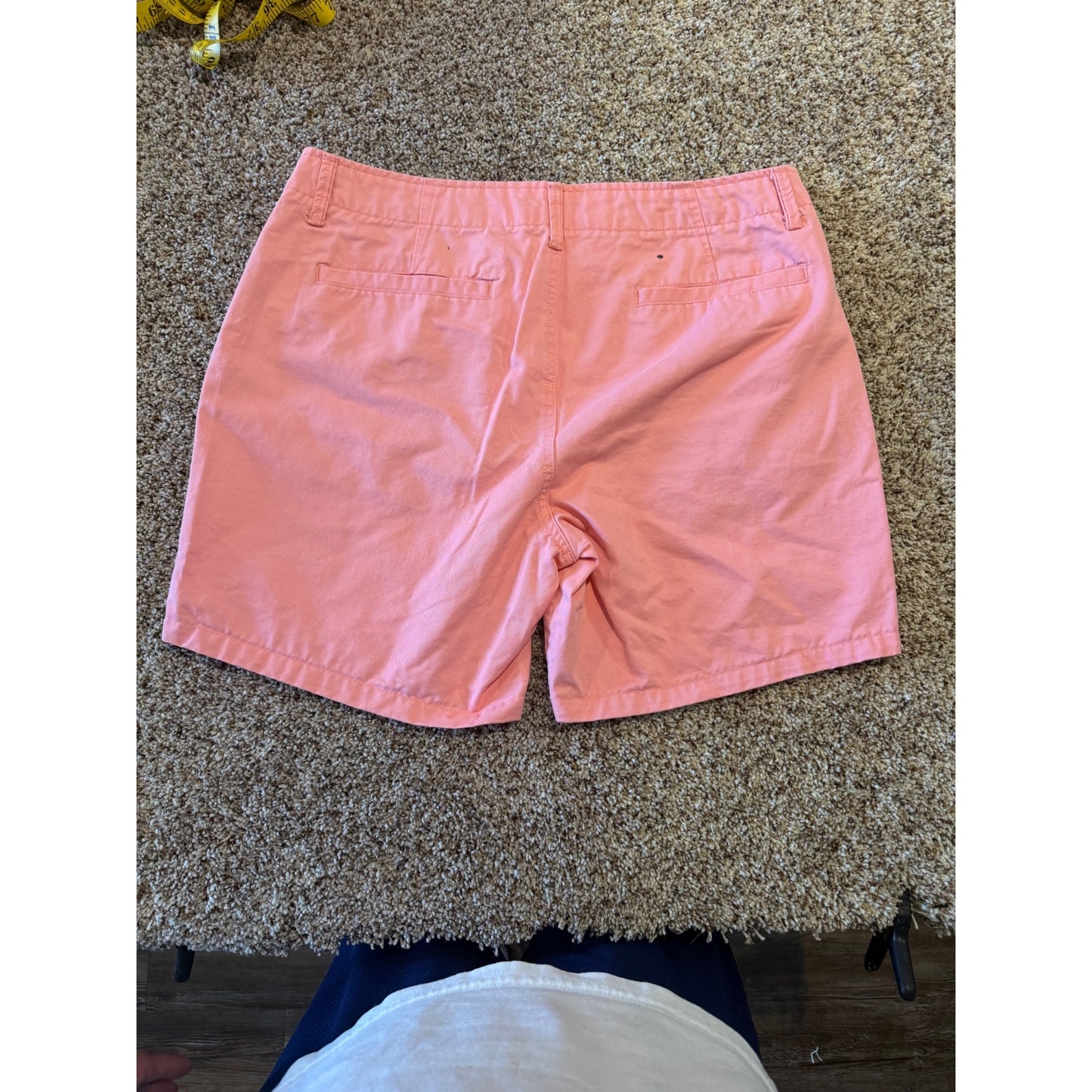 Aeropostale Men's Chino Shorts Size 32 Coral Pink Salmon Flat Front Cotton