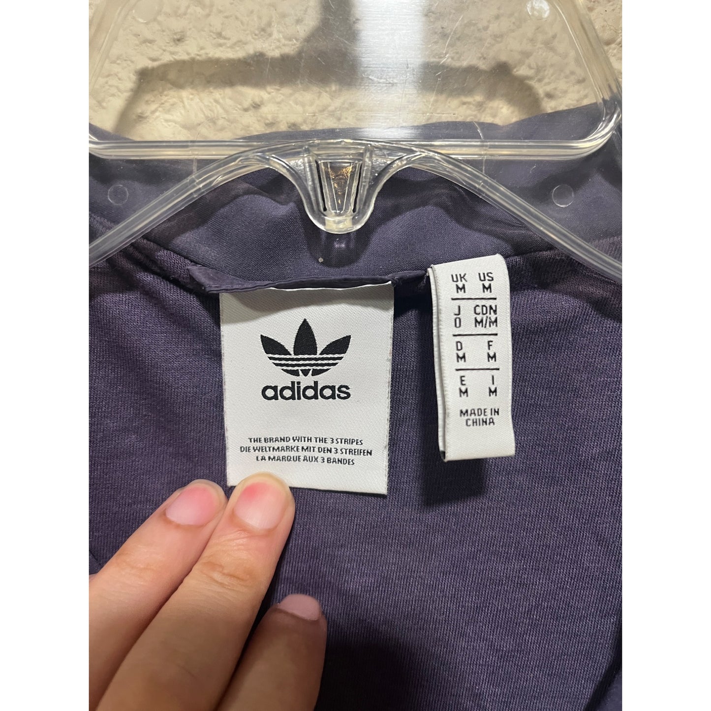 Adidas Originals Men’s Purple Track Jacket Size M Vintage Retro Streetwear