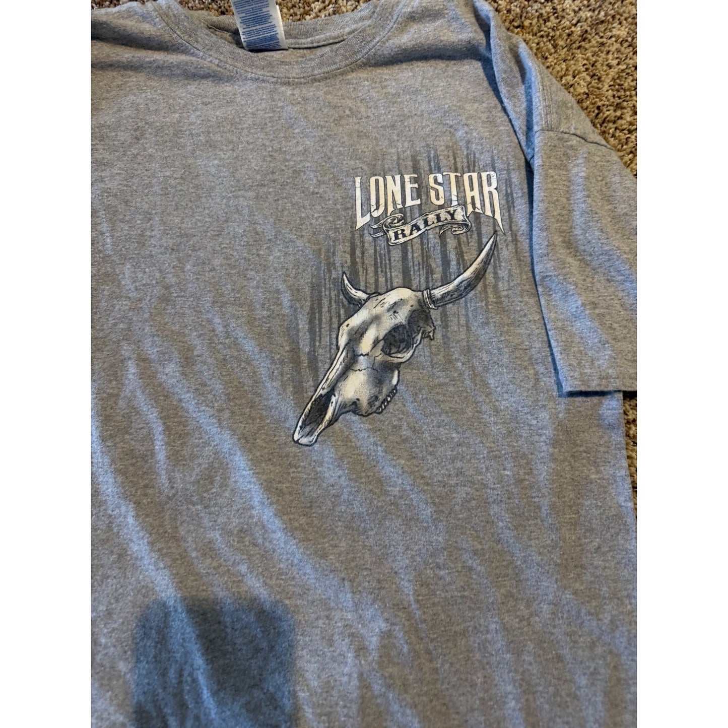 2016 Lone Star Rally Galveston Texas Graphic T-Shirt Men's XL Grey