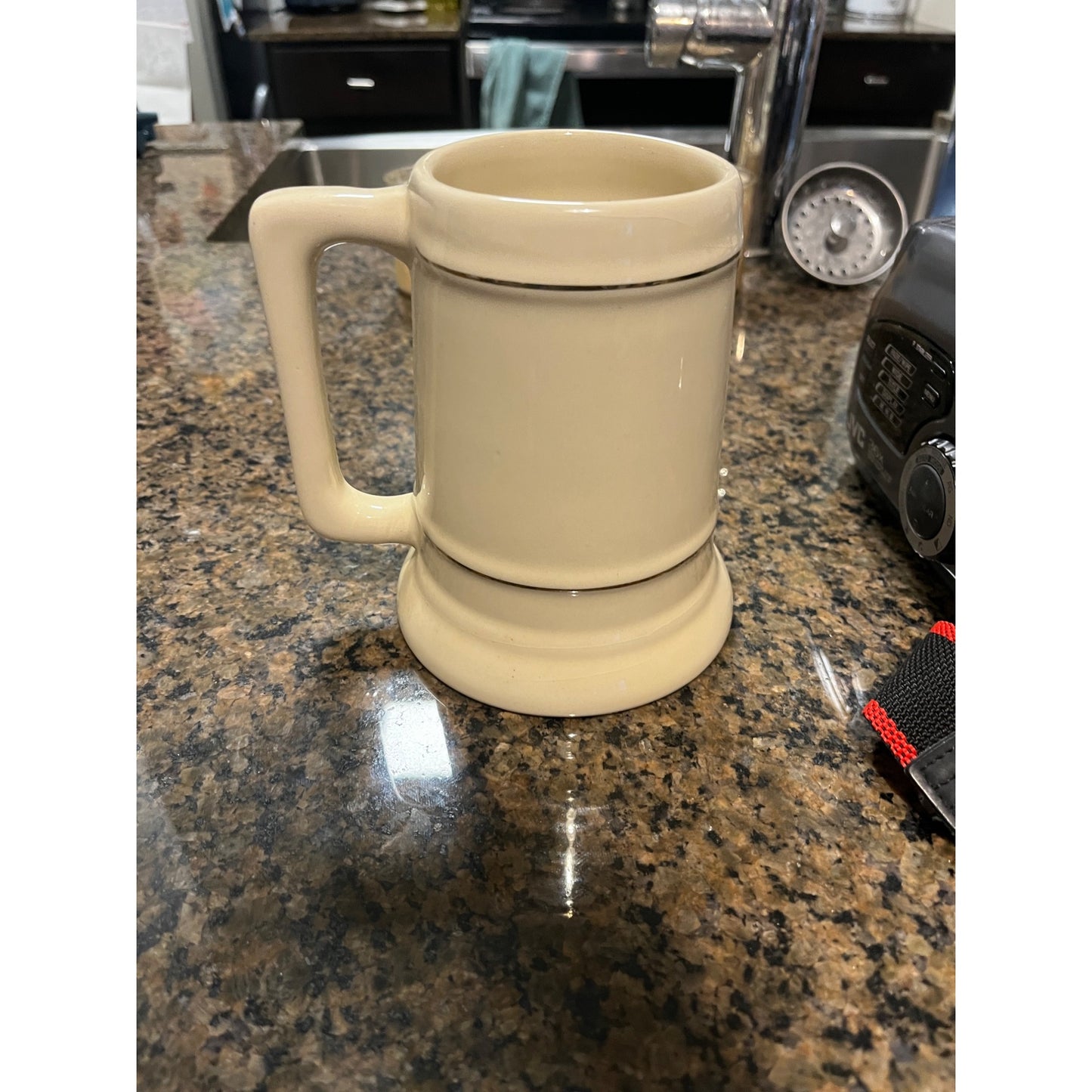 Hooters Vintage "Old School" Est.1983 Football Ceramic Beer Stein Mug