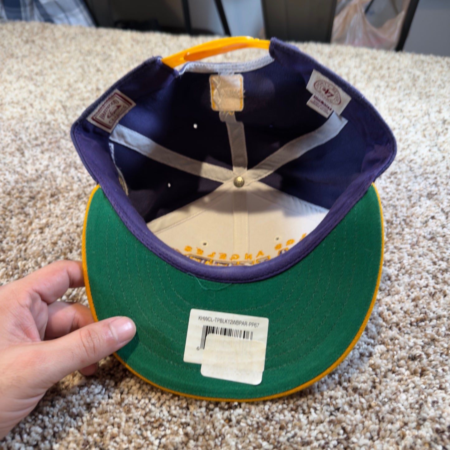 Los Angeles Lakers '47 Brand Snapback Hat White Purple Gold Men's NBA Cap