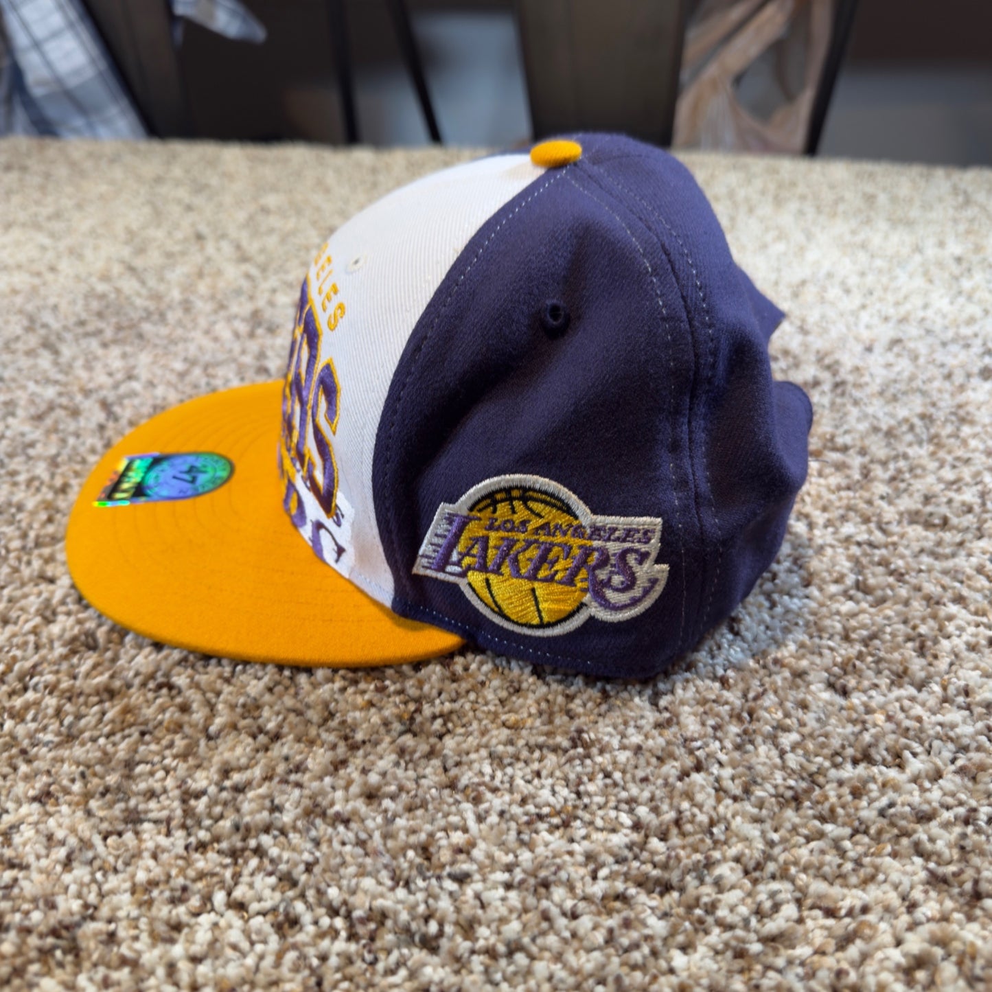 Los Angeles Lakers '47 Brand Snapback Hat White Purple Gold Men's NBA Cap