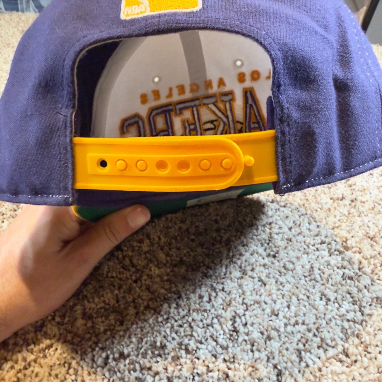 Los Angeles Lakers '47 Brand Snapback Hat White Purple Gold Men's NBA Cap