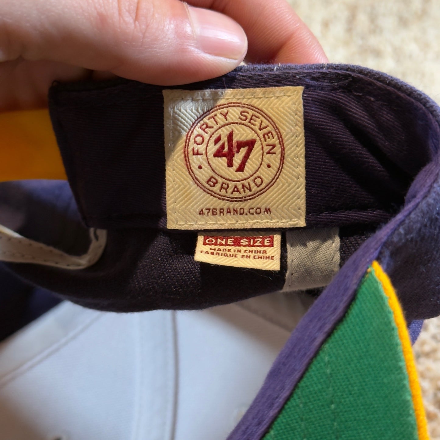 Los Angeles Lakers '47 Brand Snapback Hat White Purple Gold Men's NBA Cap