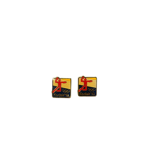 Vintage 90s Kodak Volleyball Olympics Lapel Pin Pinback PB17A Set of 2