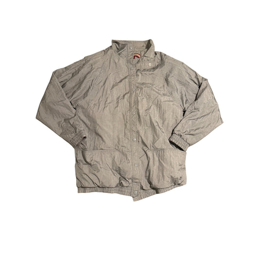 Vintage Womens Hasband Tudor Court Gray Windbreaker Size M