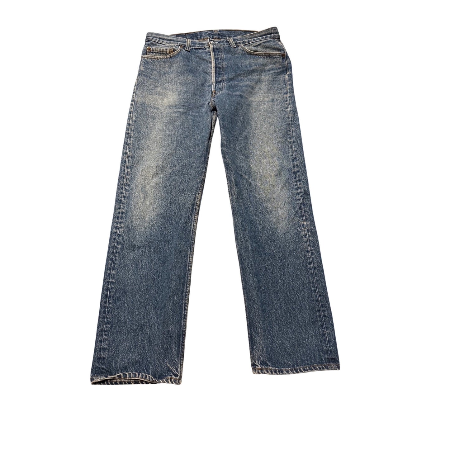 Vintage Levi's 501 Jeans Men's 35x32 Button Fly Blue Denim Two Horse Patch USA Style