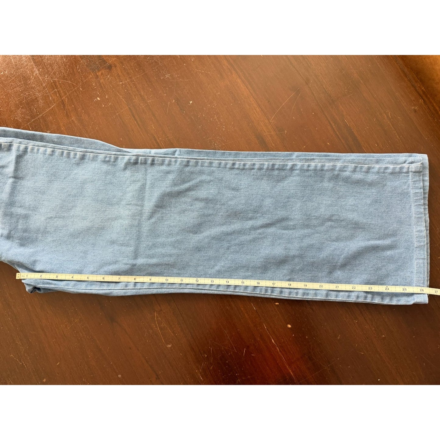 Marc Thompson Women's Jeans 10P Petite Light Wash Wide Leg Flare Stretch