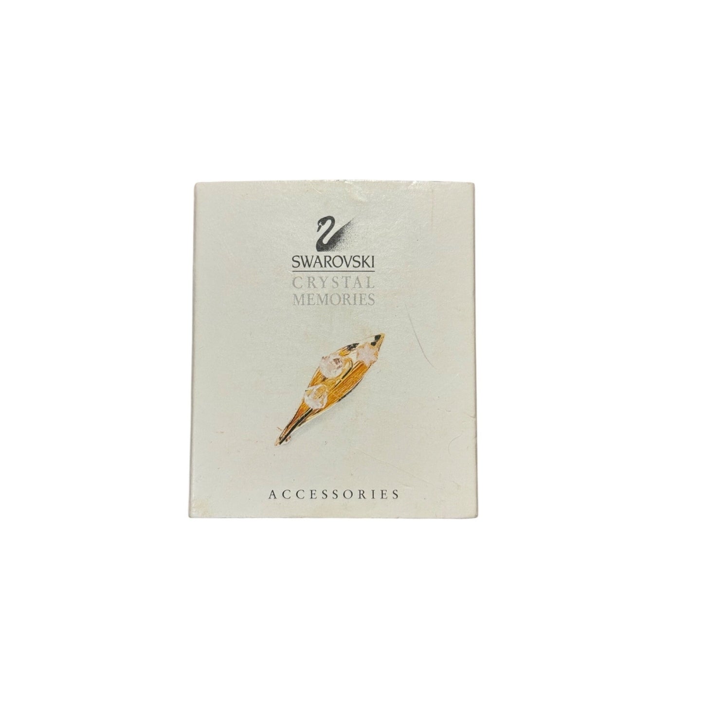 Swarovski Crystal Memories Lily of the Valley Brooch Pin Gold Plated Boxed