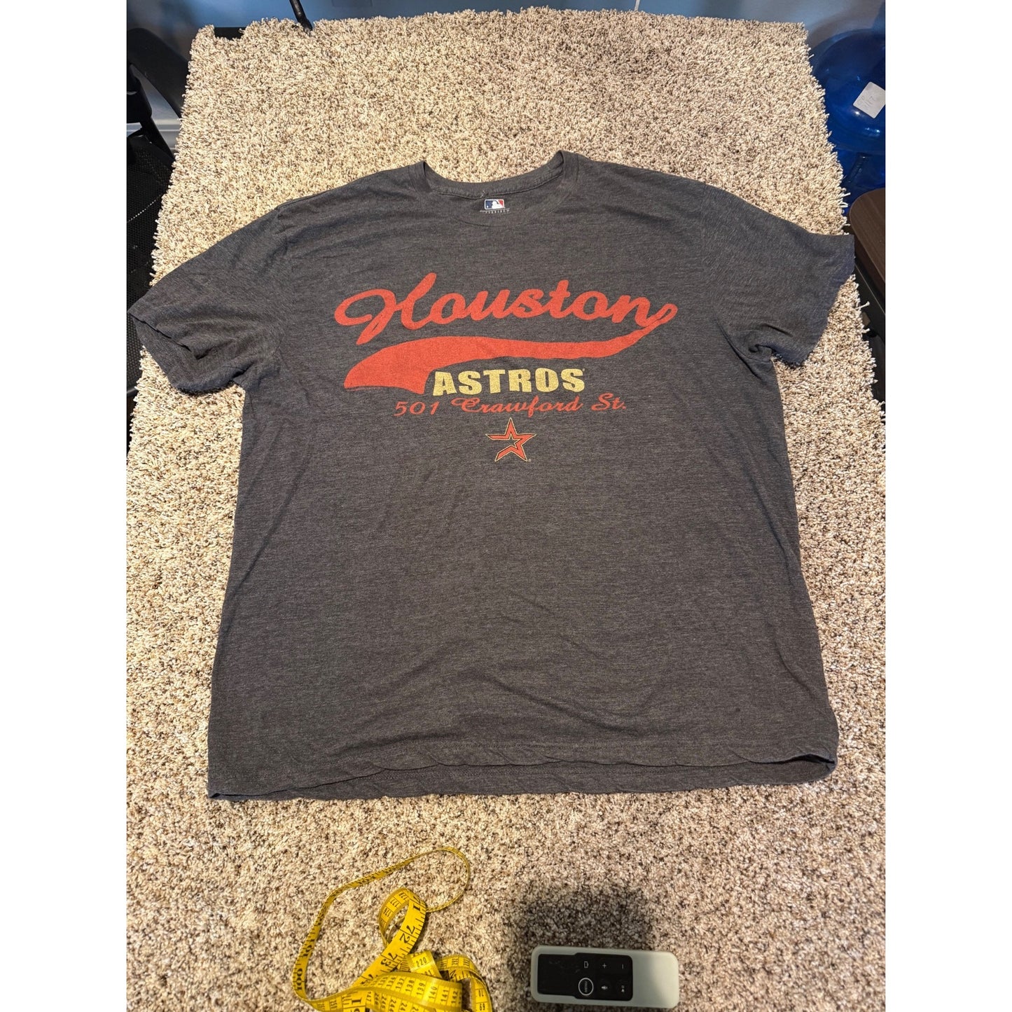 MLB Genuine Merchandise Houston Astros 501 Crawford St T-Shirt Men's XL Charcoal