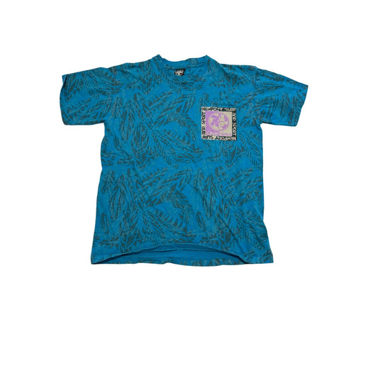 New Port Surf & Sport Blue Short Sleeve Shirt Size L