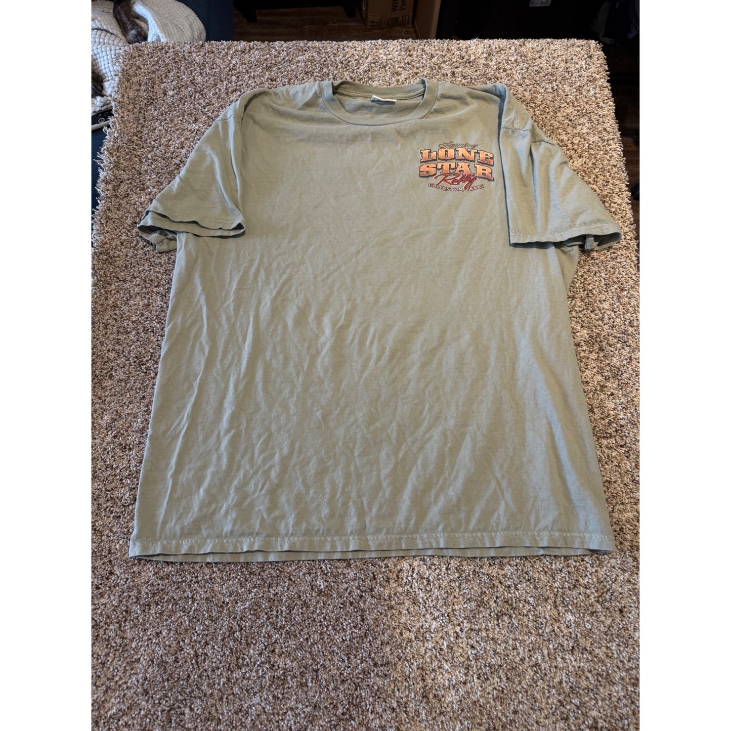 Vintage 2016 Lone Star Rally Galveston Texas Graphic T-Shirt Men's XL Grey
