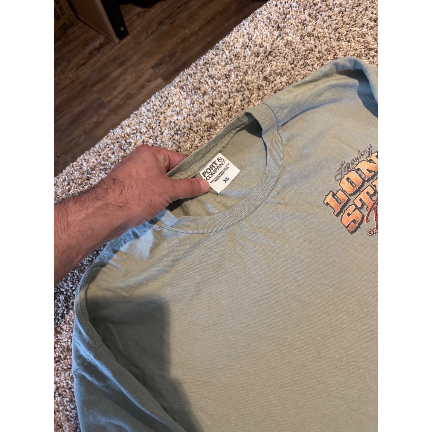 Vintage 2016 Lone Star Rally Galveston Texas Graphic T-Shirt Men's XL Grey