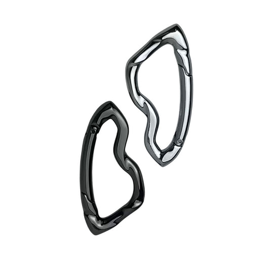 Chrome Metal Carabiner Modern Futuristic Mountaineering Utility Key Hiking Chain